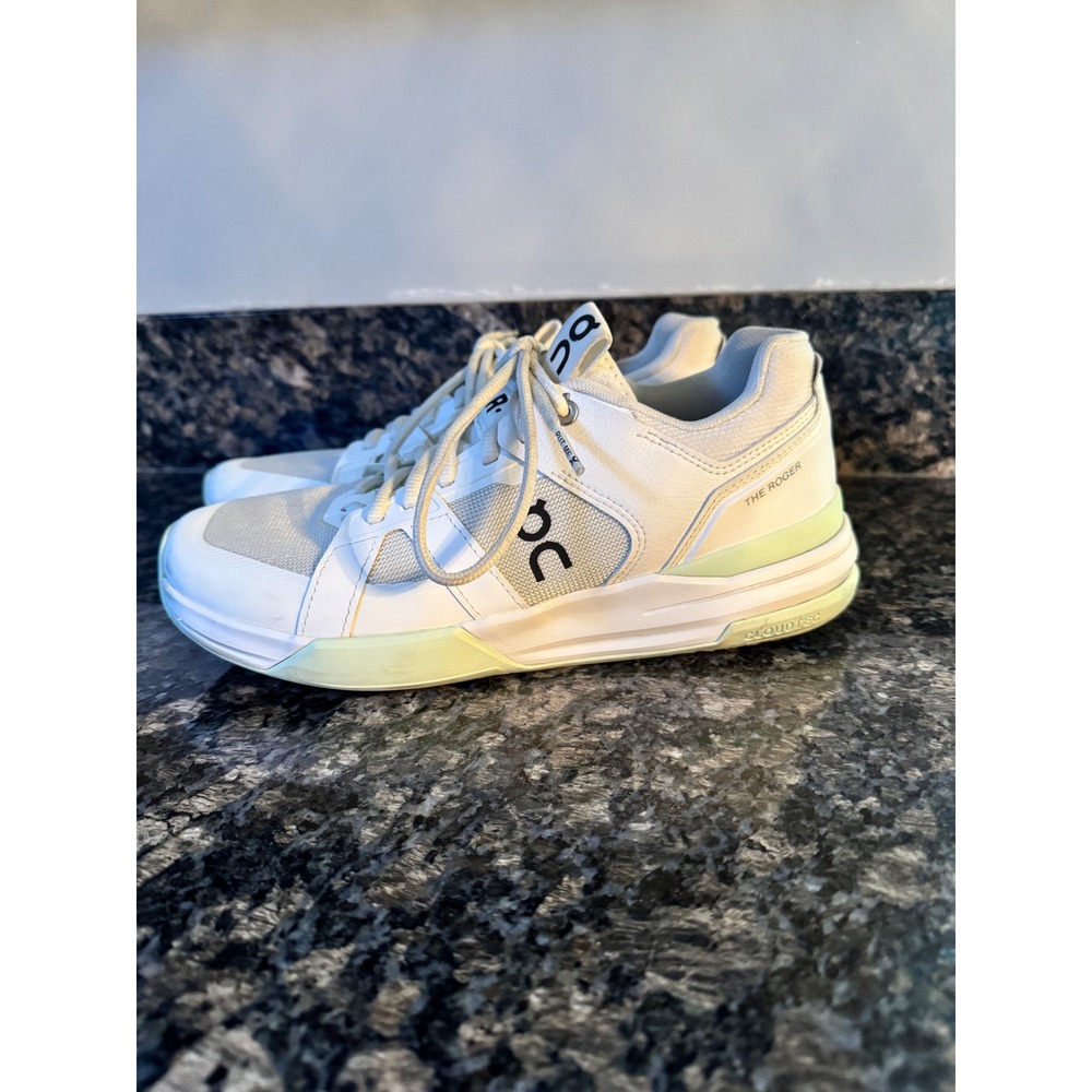 On Running The‎ Roger Clubhouse White Lime Green Women Sneakers US 9 EU 40.5